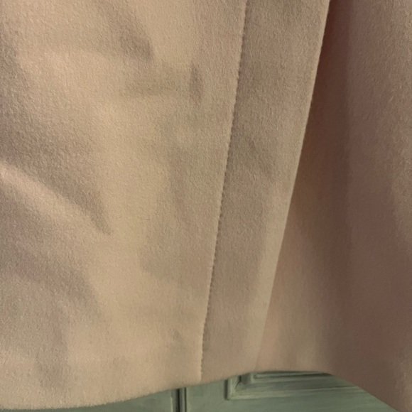 Vintage Carlisle Light Baby Pink Wool Angora Faux Wrap Safety Pin Pencil Skirt - Picture 2 of 6